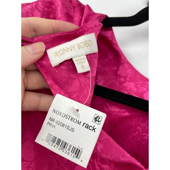 Ronny Kobo Dress Womens Small Kyle Asymmetric Cutout Ruched Pink NWT - Picture 6 of 8